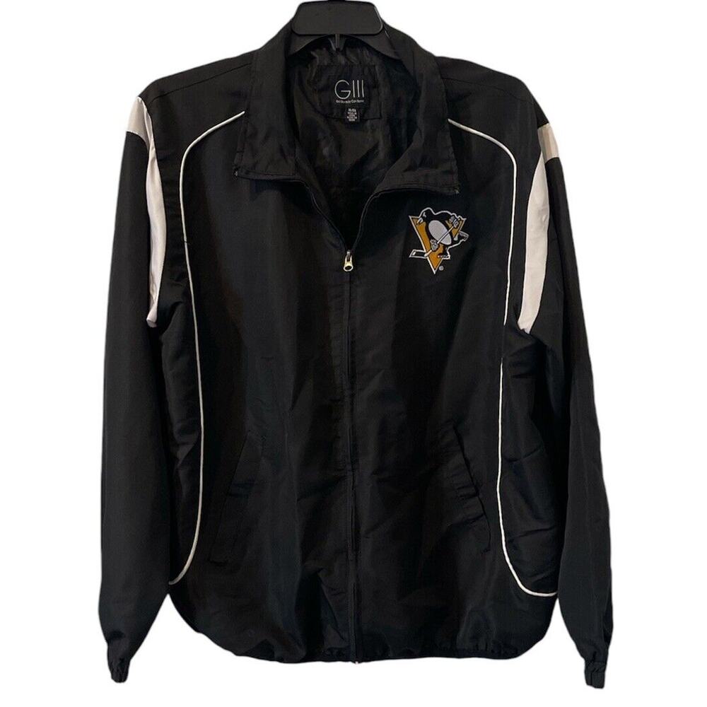 Men's G-III Sports by Carl Banks Black Pittsburgh Penguins Full Zip Jacket XL
